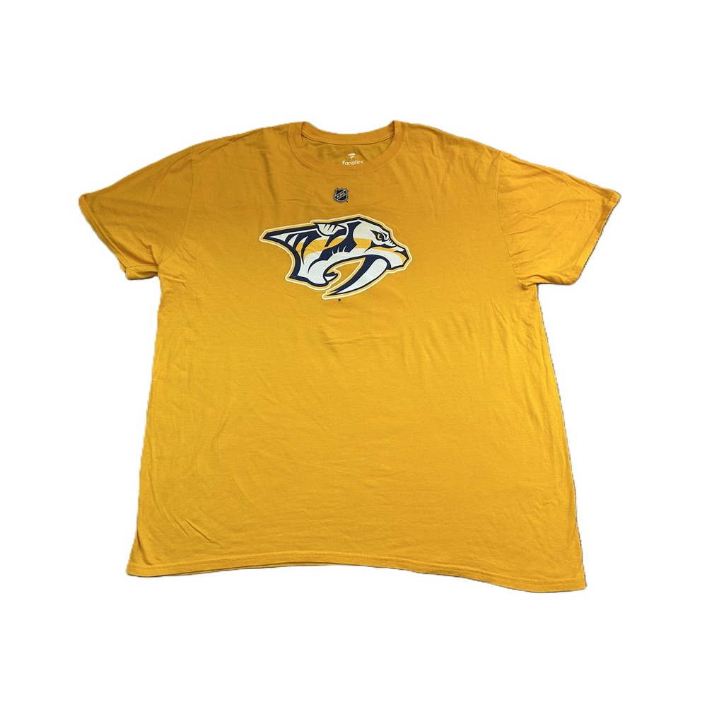 Fanatics Nashville Predators T-Shirt Mens 2XL Gold Excellent Luke‎ Kunin 11 NHL